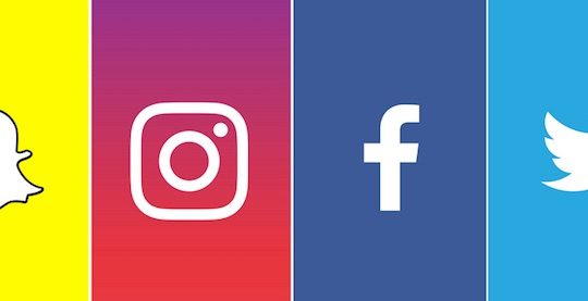 Snapchat Instagram Facebook Twitter Logos