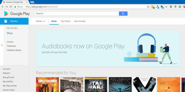 Google Play Audiobooks Banner 600x300