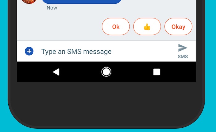 Android Messages Application Reponses Intelligentes