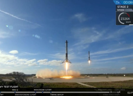 Falcon Heavy deux lanceurs