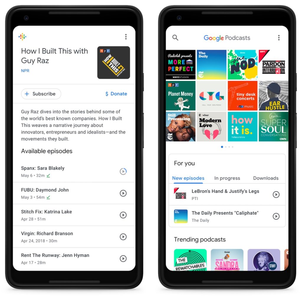 Google Podcasts Application Android 1024x1008