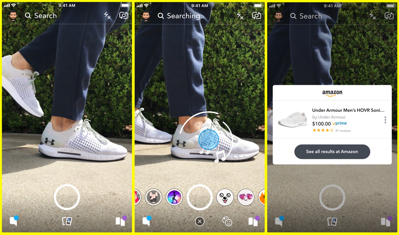 Snapchat sait maintenant scanner un produit pour l'acheter dans la ...