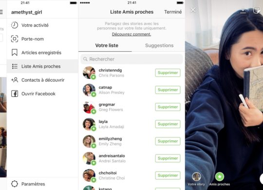 Instagram Stories Amis Proches