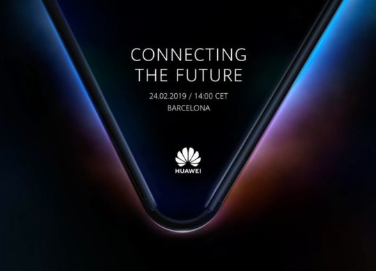 Huawei smartphone pliable carton invitation MWC 2019