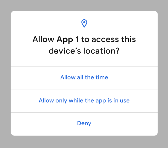Android Q Localisation Seulement Application Ouverte