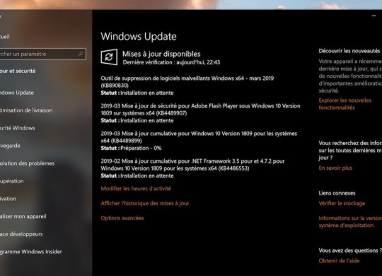 Windows 10 Windows Update Mise A Jour