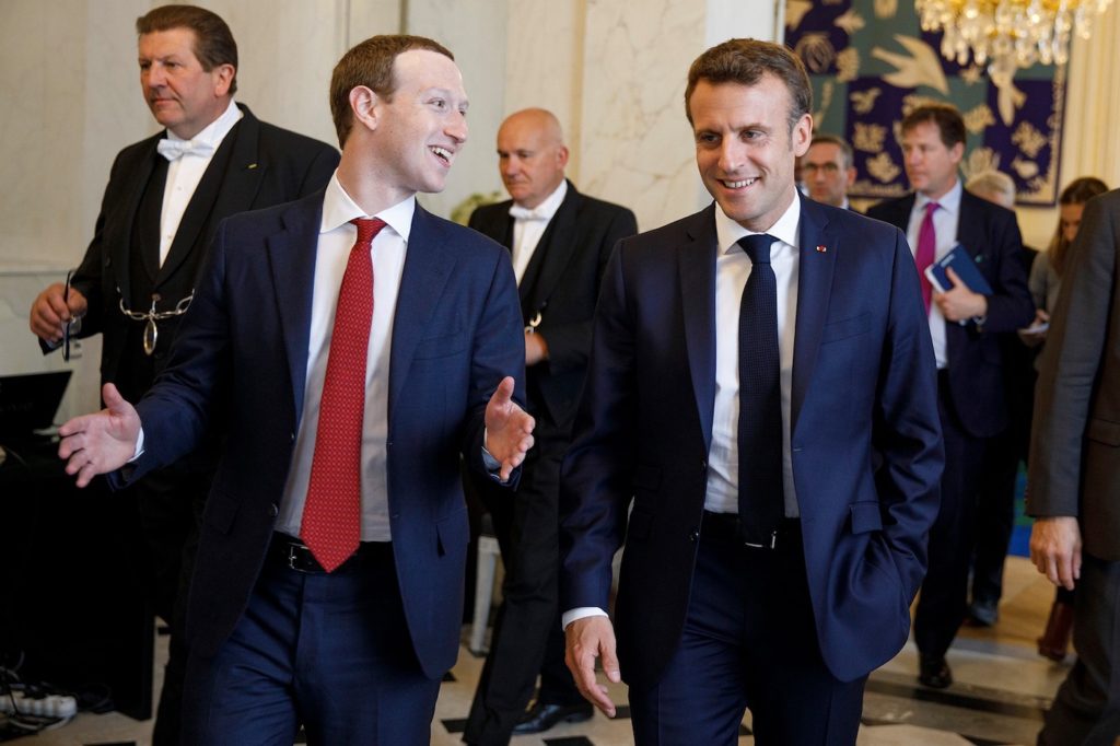 Mark Zuckerberg Emmanuel Macron