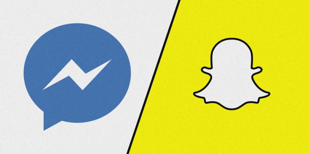 Facebook Messenger Snapchat Logos