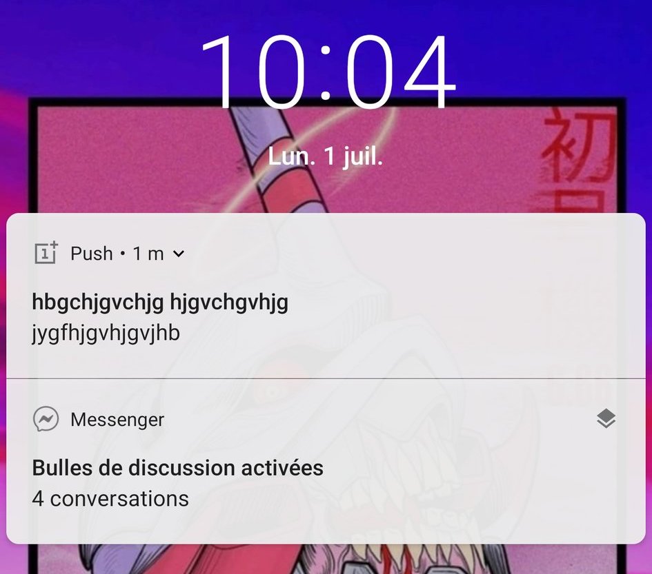 OnePlus 7 Plus Erreur Notification