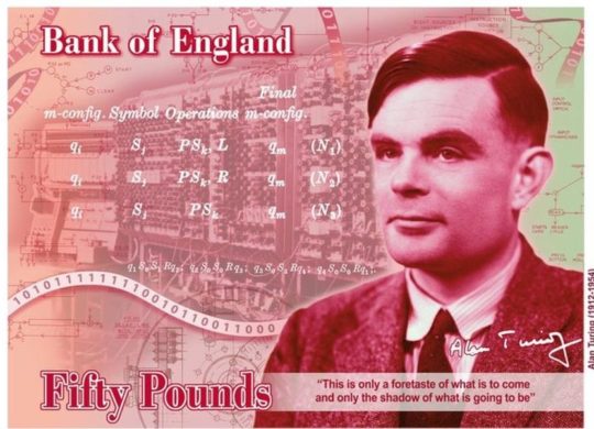 Turing billet 50 livres