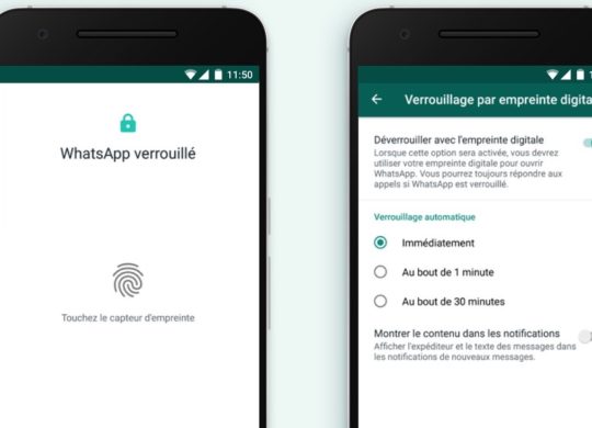WhatsApp Android Deverouillage Empreinte