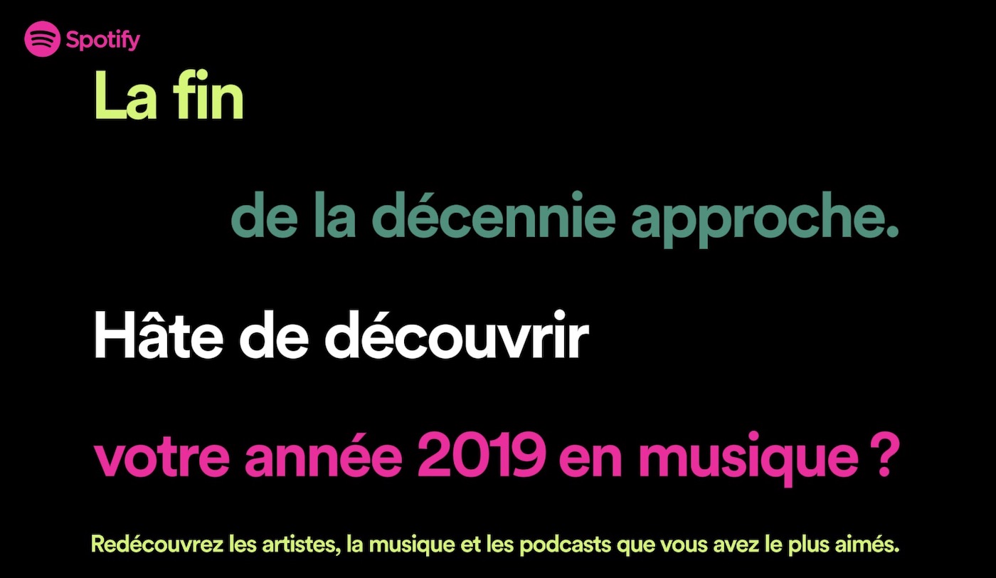spotify wrapped vos musiques les plus ecoutees en 2019 sont accessibles