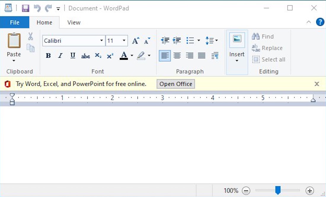 Windows 10 Microsoft Teste De La Publicite Dans Wordpad Kulturegeek