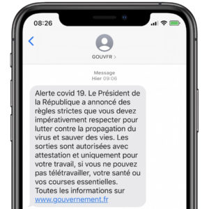 Coronavirus : voici comment le gouvernement a envoyé un SMS à tous les Français