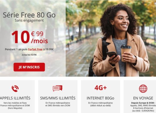 Forfait Free Mobile 80 Go