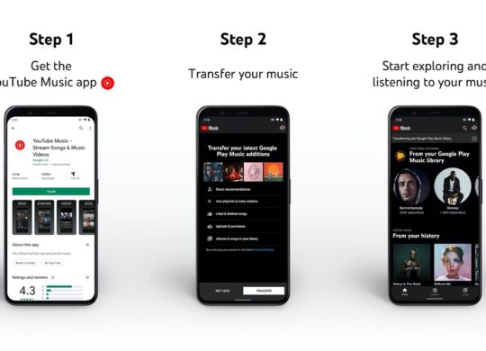 Transfert Google Play Musique vers YouTube Music