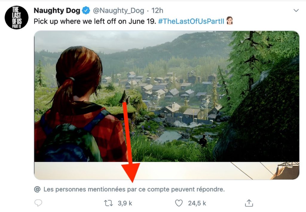 Tweet Last Of Us 2 Naughty Dog Reponses Cachees 08.02.38 1024x712