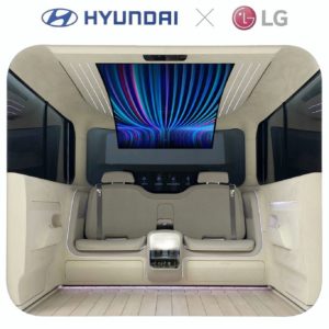 IONIQ Concept Cabin : un écran LG 773 flexible dans un prototype Hyundai d'habitacle de voiture