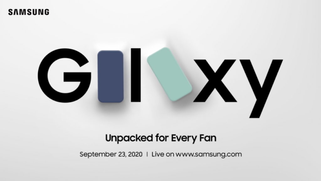 Invitation Samsung Galaxy Unpacked 23 Septembre 2020 1024x577