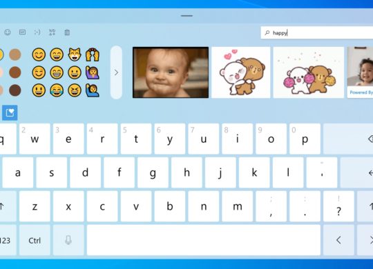 Windows 10 Nouveau Clavier Tactile Recherche Emojis GIF