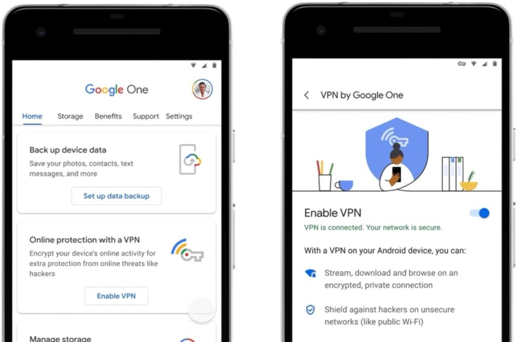 Google One VPN Disponible France