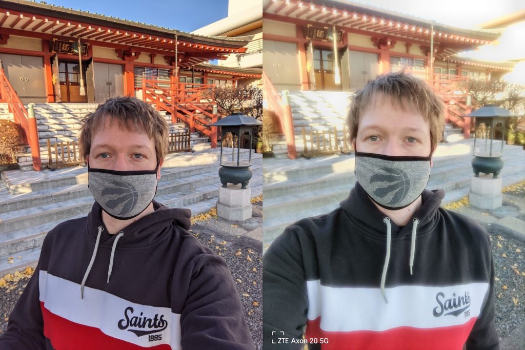 Qualite Photo Selfie Pixel 5 vs Axon 20 5G