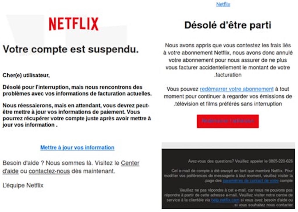 Netflix : une campagne de phishing vise les Français