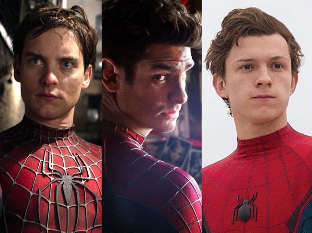 spider-man tom holland tobey maguire andrew garfield