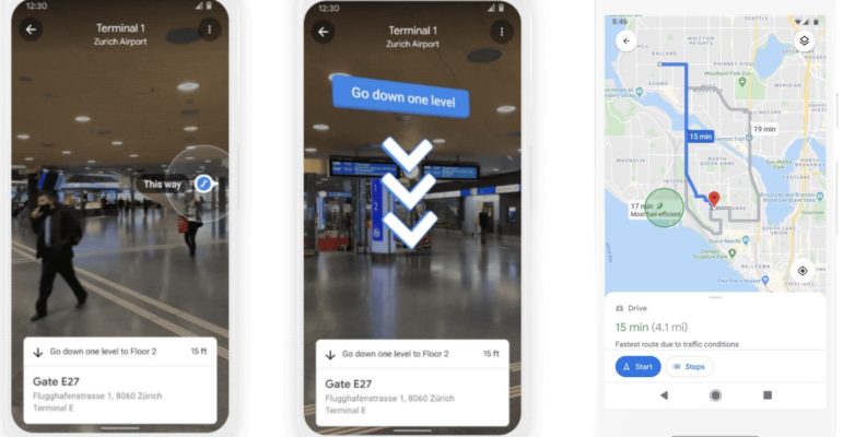Google Maps Live View et Trajets Ecologiques Google Maps Live View et Trajets Ecologiques