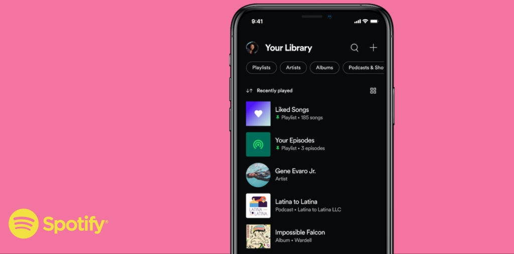 Spotify Nouvelle Interface Votre Bibliotheque