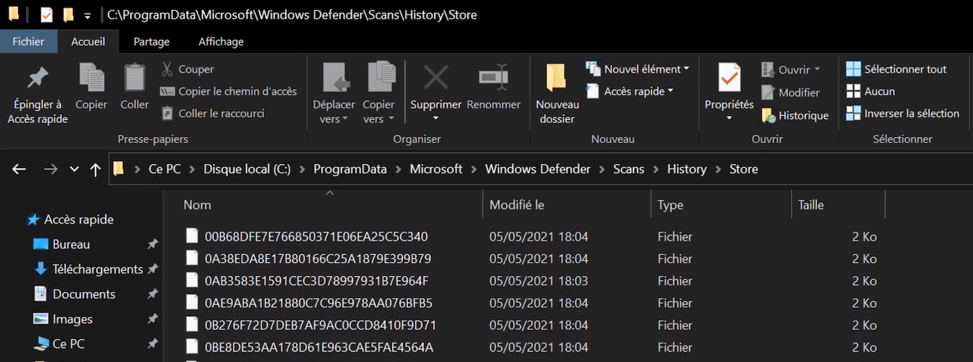 Windows 10 un bug avec Windows Defender crée des milliers de fichiers