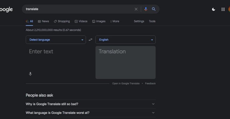 Google mode sombre Google mode sombre