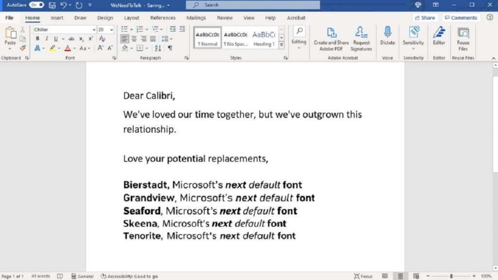 Microsoft Calibri