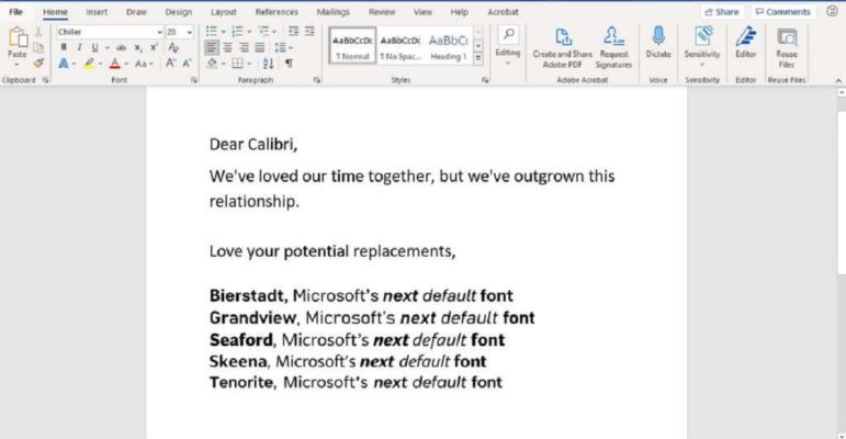 Microsoft Calibri Microsoft Calibri