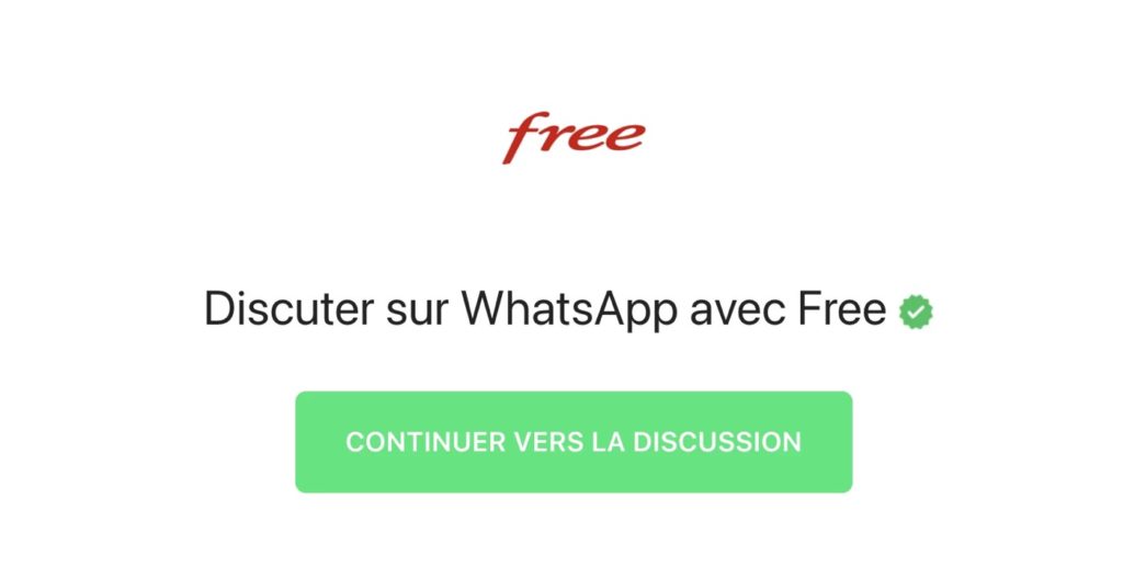 Assistance Free Freebox WhatsApp
