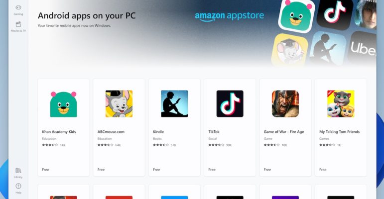 Windows 11 Microsoft Store Applications Android