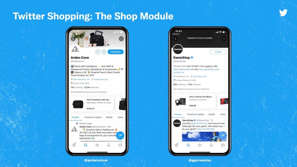 Twitter Module Shopping