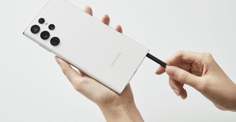 Samsung Galaxy S22 Ultra Officiel Arriere Blanc S Pen