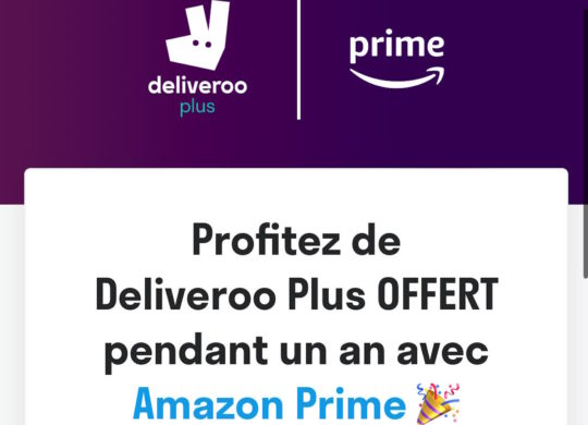 Amazon Prime Deliveroo Plus Offert