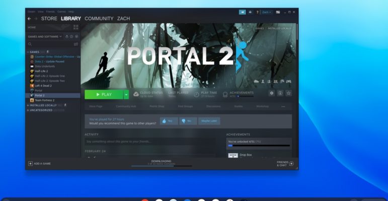 Steam Chrome OS Chromebook