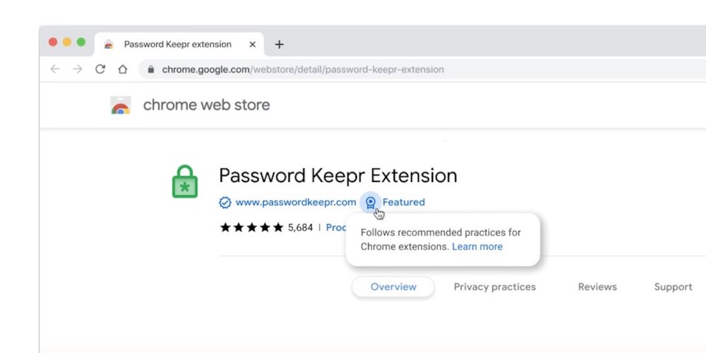 Chrome Web Store Badge Confiance Extension 1