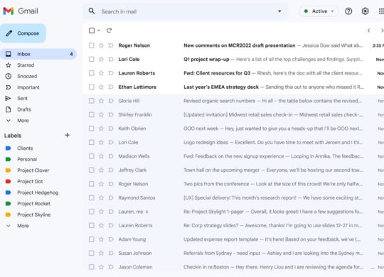 Gmail Nouvelle Interface 2022 Barre Laterale
