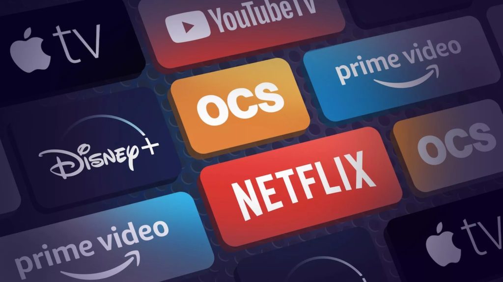 Streaming Logos Netflix Prime Video Disney Plus Apple TV Plus OCS