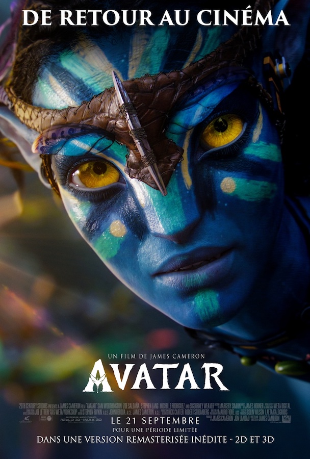 Avatar 2009 Affiche Reedition 2022