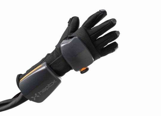 HaptX Gloves G1 – Glove CU right-hand back view