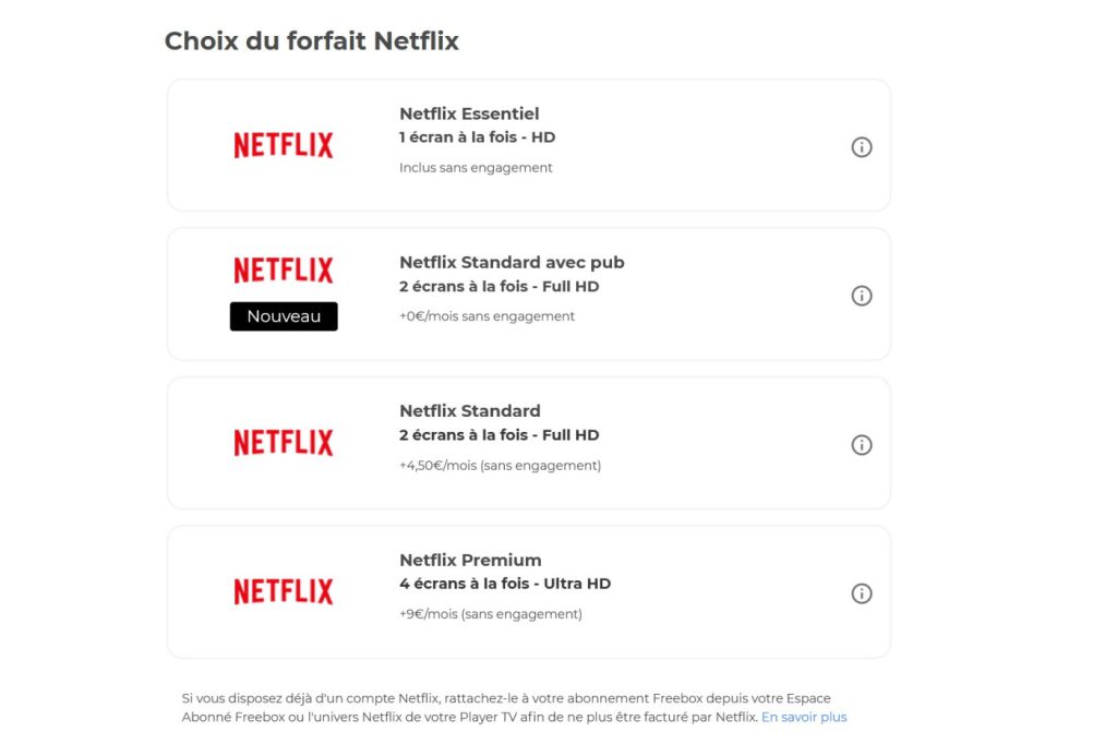 Freebox Delta Options Netflix