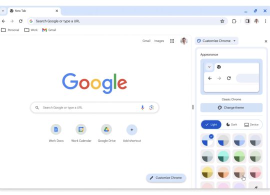 Google Chrome Nouvelle Interface Material You