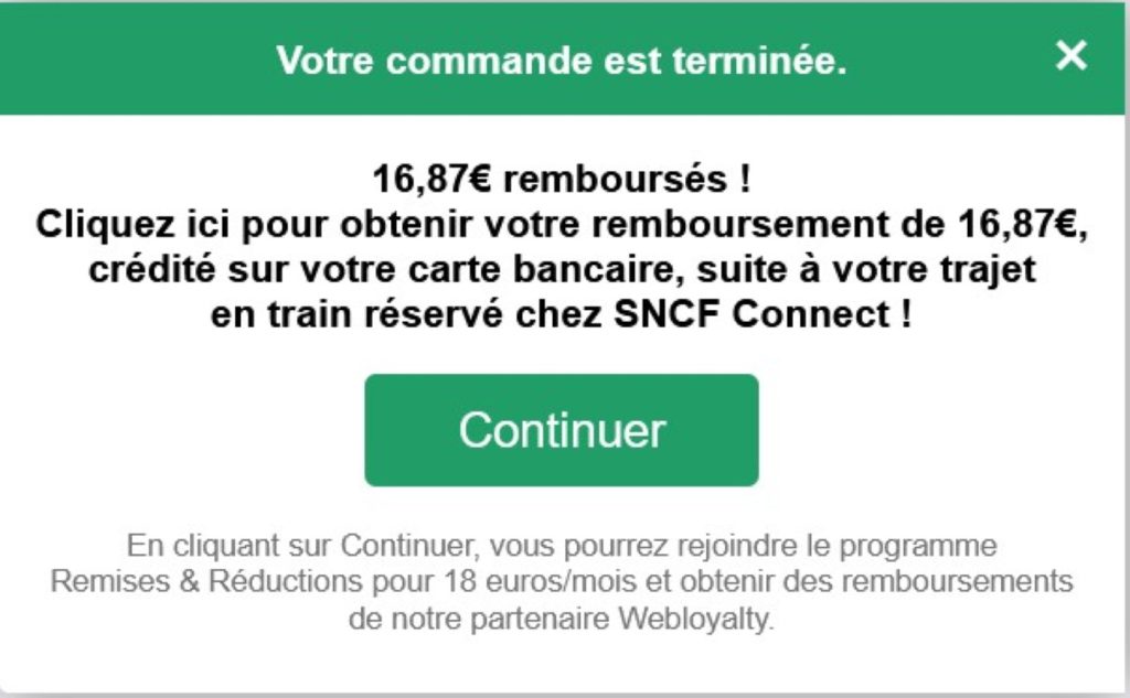 SNCF Cashback