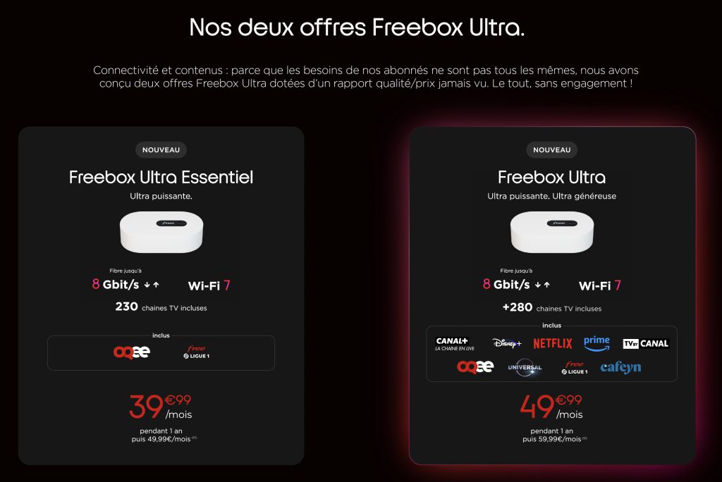 Offres Freebox Ultra