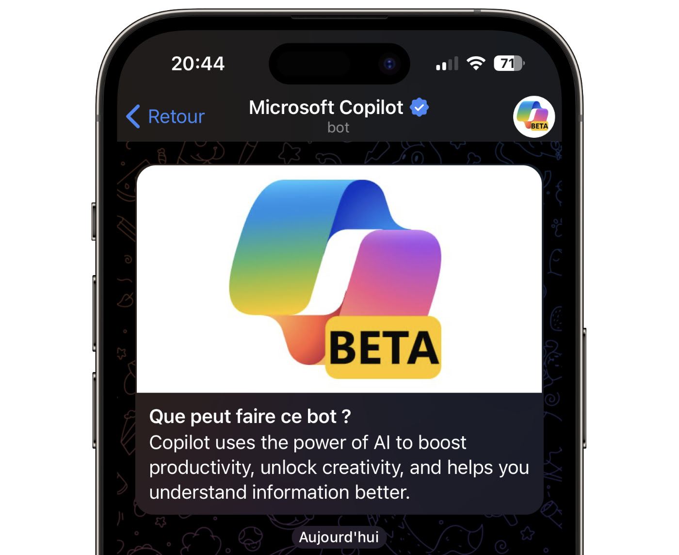 Microsoft lance son IA Copilot sur Telegram avec un bot - KultureGeek